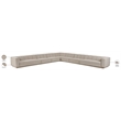 Meridian Furniture Modari Beige Fabric Upholstered 7pc. Modular Sectional