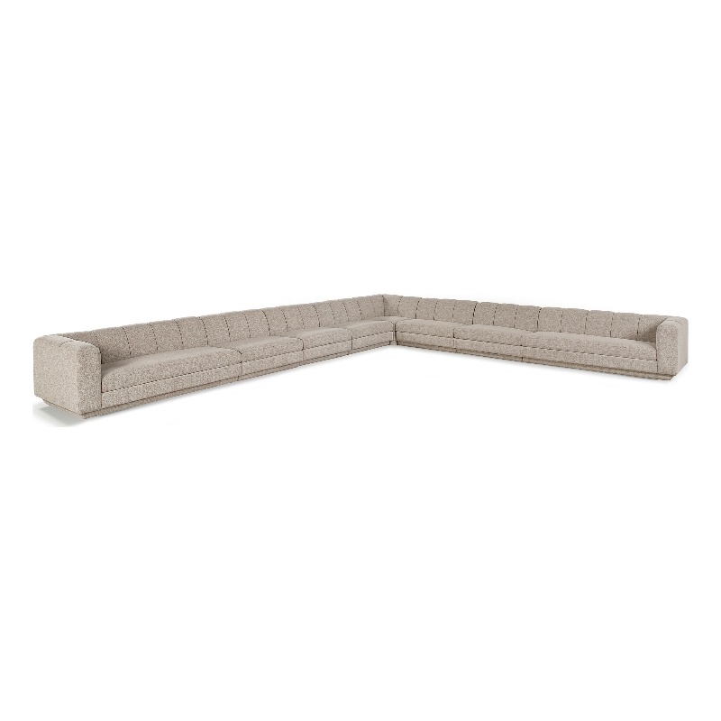 Meridian Furniture Modari Beige Fabric Upholstered 8pc. Modular Sectional