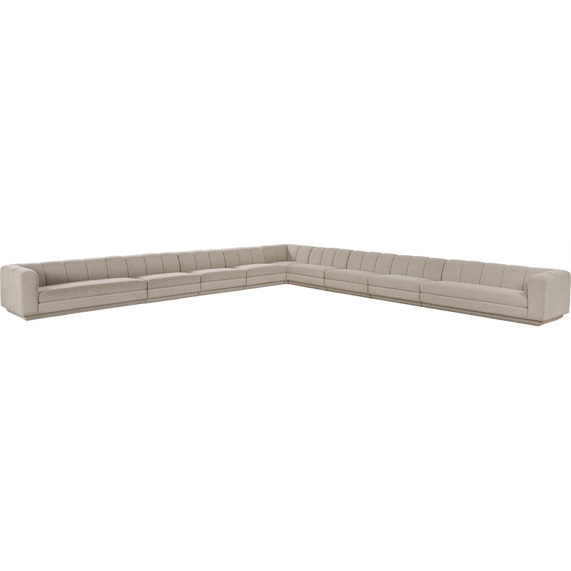 Meridian Furniture Modari Beige Fabric Upholstered 9pc. Modular Sectional