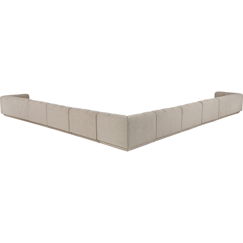 Meridian Furniture Modari Beige Fabric Upholstered 9pc. Modular Sectional