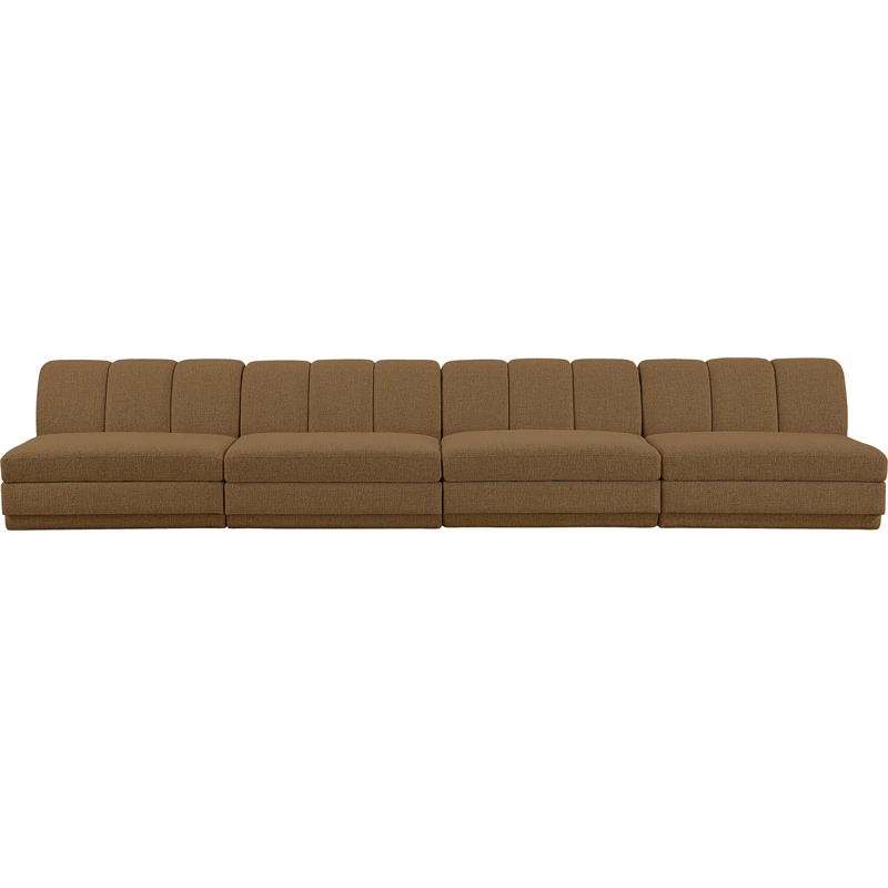 Meridian Furniture Modari Brown Fabric Upholstered 4pc. Modular Sofa