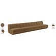 Meridian Furniture Modari Brown Fabric Upholstered 4pc. Modular Sofa