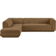 Meridian Furniture Modari Brown Fabric Upholstered 2pc. Modular Sectional