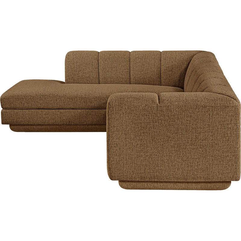 Meridian Furniture Modari Brown Fabric Upholstered 2pc. Modular Sectional
