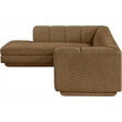 Meridian Furniture Modari Brown Fabric Upholstered 2pc. Modular Sectional
