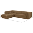 Meridian Furniture Modari Brown Fabric Upholstered 2pc. Modular Sectional