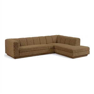 Meridian Furniture Modari Brown Fabric Upholstered 2pc. Modular Sectional