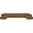 Meridian Furniture Modari Brown Fabric Upholstered 5pc. Modular Sectional