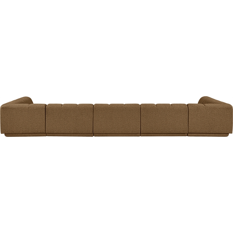 Meridian Furniture Modari Brown Fabric Upholstered 5pc. Modular Sectional