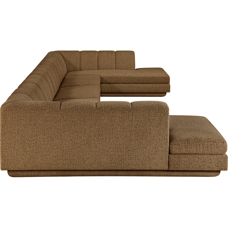 Meridian Furniture Modari Brown Fabric Upholstered 5pc. Modular Sectional