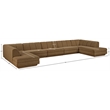 Meridian Furniture Modari Brown Fabric Upholstered 5pc. Modular Sectional