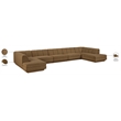 Meridian Furniture Modari Brown Fabric Upholstered 5pc. Modular Sectional