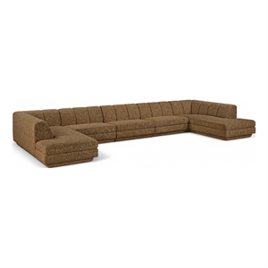 Meridian Furniture Modari Brown Fabric Upholstered 5pc. Modular Sectional