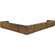 Meridian Furniture Modari Brown Fabric Upholstered 6pc. Modular Sectional