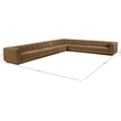 Meridian Furniture Modari Brown Fabric Upholstered 6pc. Modular Sectional