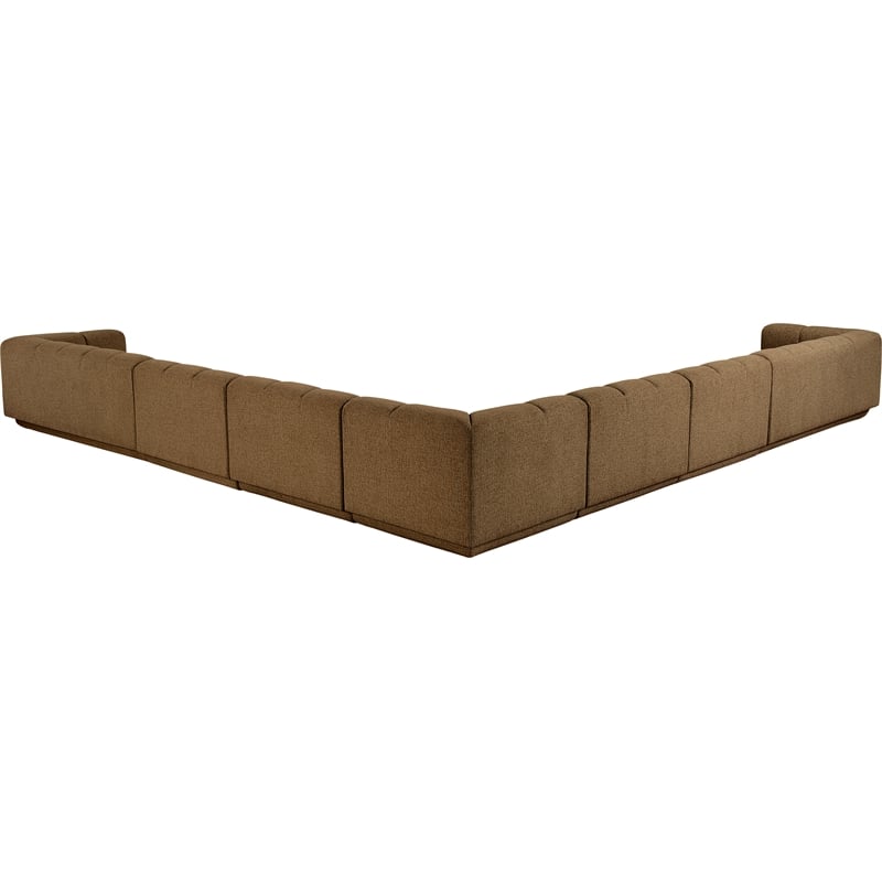 Meridian Furniture Modari Brown Fabric Upholstered 7pc. Modular Sectional