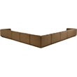 Meridian Furniture Modari Brown Fabric Upholstered 7pc. Modular Sectional