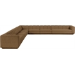 Meridian Furniture Modari Brown Fabric Upholstered 7pc. Modular Sectional