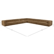 Meridian Furniture Modari Brown Fabric Upholstered 7pc. Modular Sectional