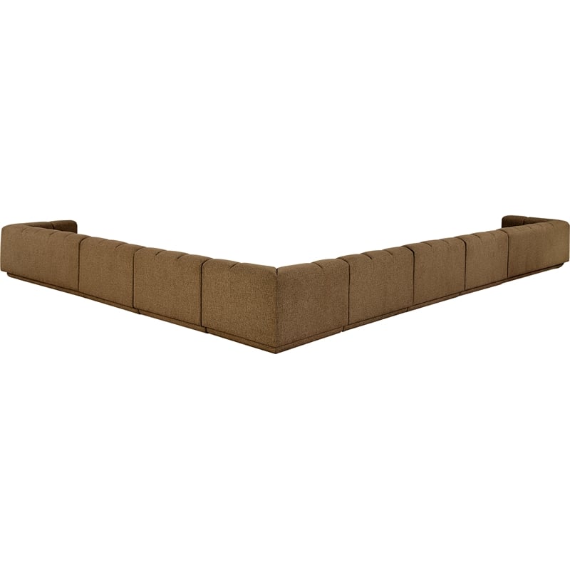 Meridian Furniture Modari Brown Fabric Upholstered 8pc. Modular Sectional