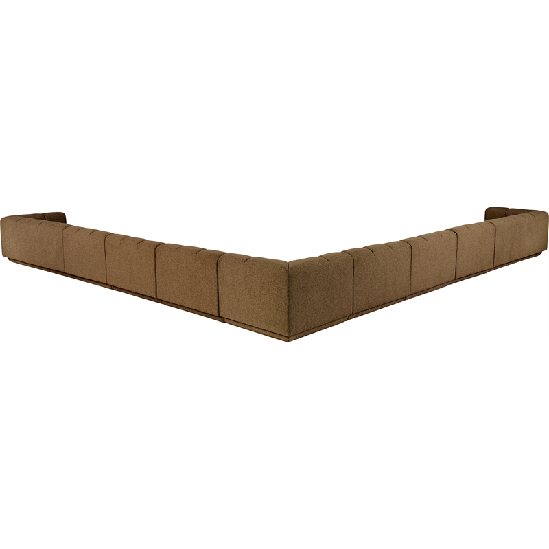 Meridian Furniture Modari Brown Fabric Upholstered 9pc. Modular Sectional