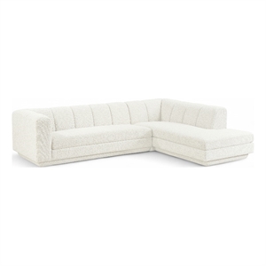 Meridian Furniture Modari Cream Fabric Upholstered 2pc. Modular Sectional