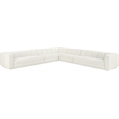 Meridian Furniture Modari Cream Fabric Upholstered 5pc. Modular Sectional