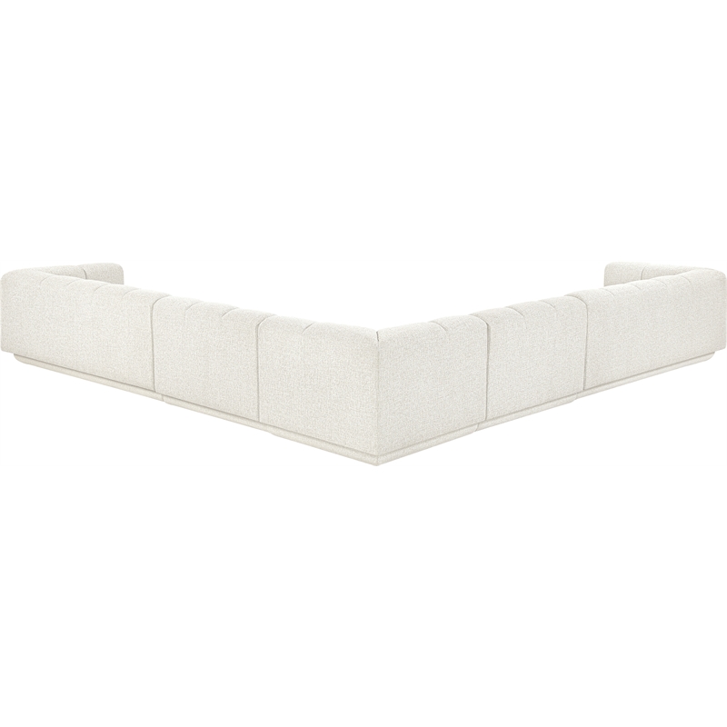 Meridian Furniture Modari Cream Fabric Upholstered 5pc. Modular Sectional