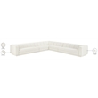 Meridian Furniture Modari Cream Fabric Upholstered 5pc. Modular Sectional