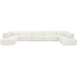 Meridian Furniture Modari Cream Fabric Upholstered 5pc. Modular Sectional