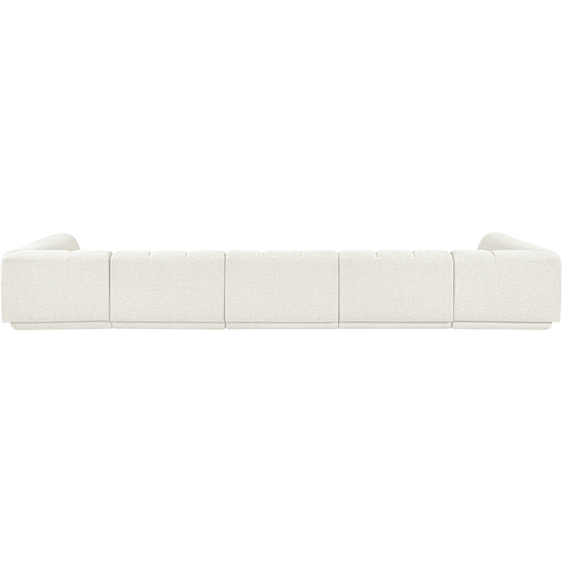 Meridian Furniture Modari Cream Fabric Upholstered 5pc. Modular Sectional