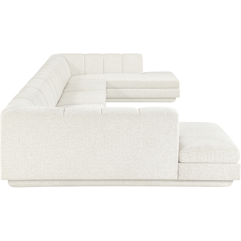 Meridian Furniture Modari Cream Fabric Upholstered 5pc. Modular Sectional