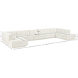 Meridian Furniture Modari Cream Fabric Upholstered 5pc. Modular Sectional
