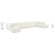 Meridian Furniture Modari Cream Fabric Upholstered 5pc. Modular Sectional