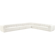 Meridian Furniture Modari Cream Fabric Upholstered 6pc. Modular Sectional