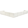 Meridian Furniture Modari Cream Fabric Upholstered 6pc. Modular Sectional