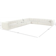 Meridian Furniture Modari Cream Fabric Upholstered 6pc. Modular Sectional