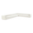 Meridian Furniture Modari Cream Fabric Upholstered 6pc. Modular Sectional