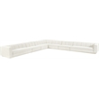 Meridian Furniture Modari Cream Fabric Upholstered 7pc. Modular Sectional