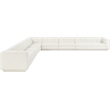 Meridian Furniture Modari Cream Fabric Upholstered 7pc. Modular Sectional
