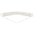 Meridian Furniture Modari Cream Fabric Upholstered 7pc. Modular Sectional