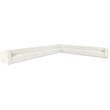 Meridian Furniture Modari Cream Fabric Upholstered 8pc. Modular Sectional