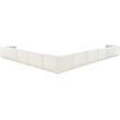 Meridian Furniture Modari Cream Fabric Upholstered 8pc. Modular Sectional