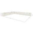 Meridian Furniture Modari Cream Fabric Upholstered 8pc. Modular Sectional