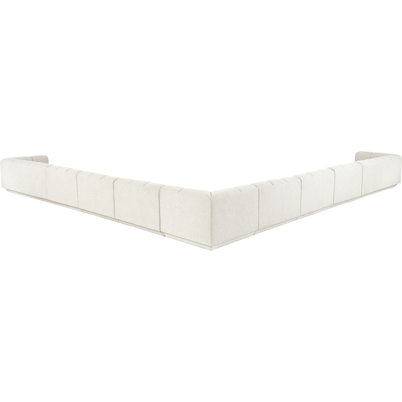 Meridian Furniture Modari Cream Fabric Upholstered 9pc. Modular Sectional