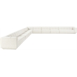 Meridian Furniture Modari Cream Fabric Upholstered 9pc. Modular Sectional