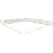 Meridian Furniture Modari Cream Fabric Upholstered 9pc. Modular Sectional
