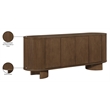 Meridian Furniture Caldra Brown Oak Veneer And Solid Wood Sideboard/Buffet