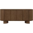 Meridian Furniture Caldra Brown Oak Veneer And Solid Wood Sideboard/Buffet