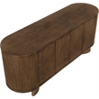 Meridian Furniture Caldra Brown Oak Veneer And Solid Wood Sideboard/Buffet